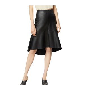 HABITUAL Women’s Jayda Vegan Leather Hi-Low Mermaid Skirt black